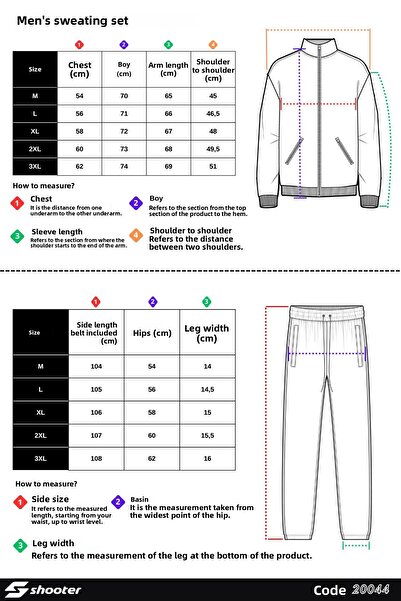 Shooter Sportswear Σετ ανδρικής φόρμας Elite Class Εποχιακή Άνετη Εφαρμογή με Κουκούλα και Μανσέτες