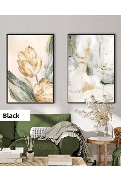 Harikabirev HARİKABİREV | COMBINAT MODERN DE LILIȚI ABSTRACTE GALBENE&VERDE |...