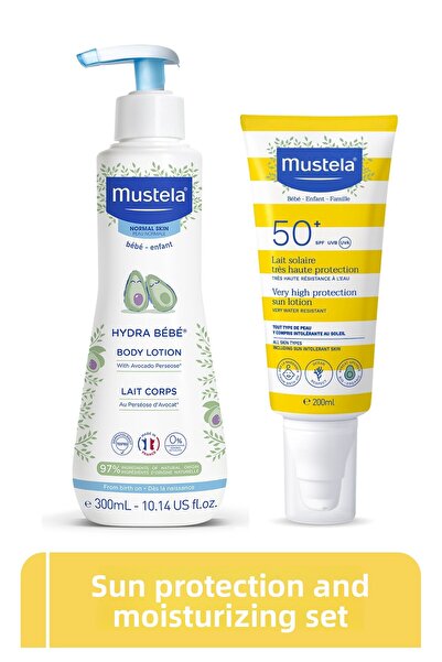 Mustela مجموعة الحماية من الشمس والترطيب