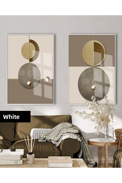 Harikabirev HARİKABİREV | SET GREY&GOLD COMBINAT GEOMETRIC MODERN | TABLO DE ...