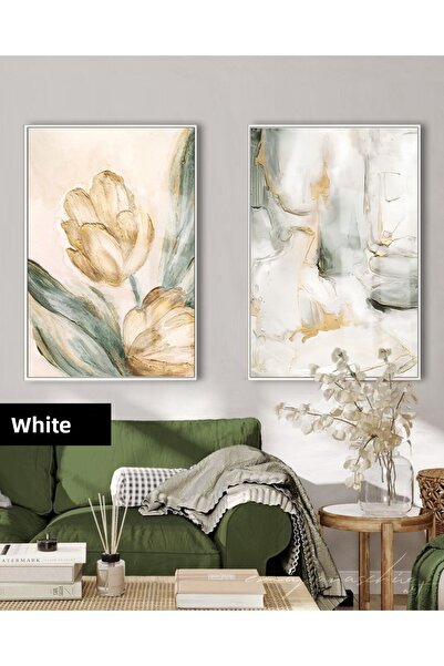 Harikabirev HARİKABİREV | COMBINAT MODERN DE LILIȚI ABSTRACTE GALBENE&VERDE |...