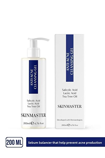 SkinMaster جل تنظيف الوجه المضاد لحب الشباب والرؤوس السوداء (بلا + حمض اللاكت...
