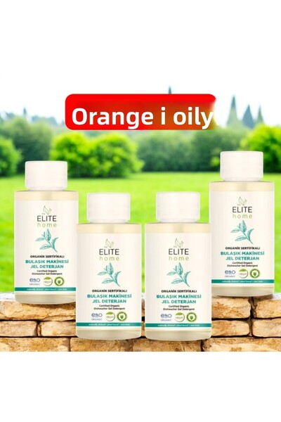 The Elite Home Organic and Vegan Certified Gel Dishwasher Detergent 50 ml Orange Oil