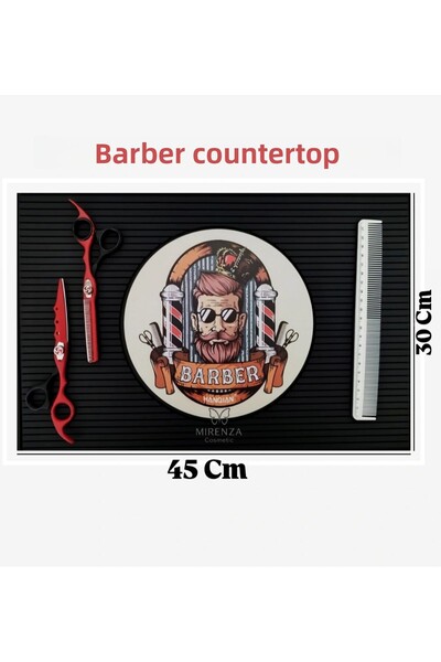 mirenza cosmetic Covoraș din silicon anti-alunecare pentru coafor și frizerie - Covoraș elegant rezistent la căldură