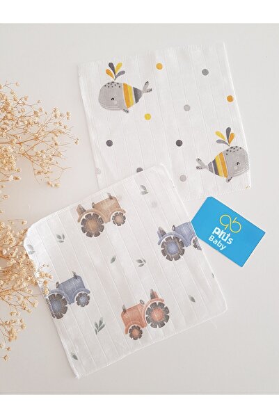 artıbebe Patterned Muslin Mouth Cloth Set – Set of 8 100% Cotton Baby Wipes (Soft and Breathable) 19 X 19 cm