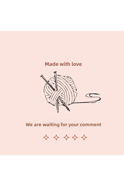 EcoNest محبوك يدويا 102 قطعة 5x5 سم ملصق فني تغليف هدية المنتج مصنوع بمحبة