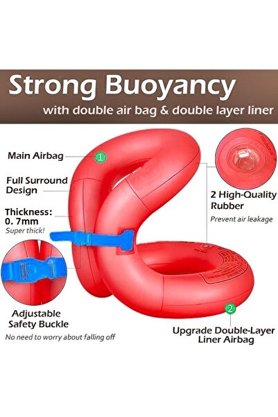 Boldy Inflatable Life Jacket - Swimming Life Vest - Swim Vest - Sea Vest Inflatable Life Jacket 41 cm