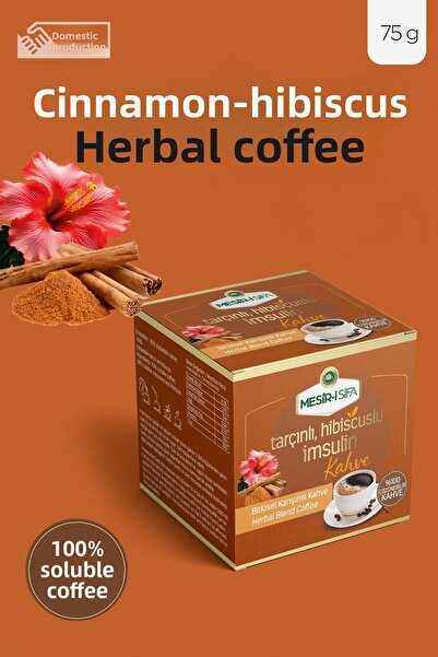 Mesirişifa Coffee Instant Coffee with Cinnamon and Hibiscus Herbal Blend 75Gr