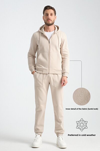 Shooter Men's Hooded Tracksuit Set - Winter Lamb Detail