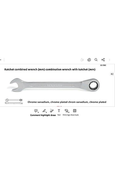 İzeltaş مفتاح ربط بسقاطة 22 ملم
