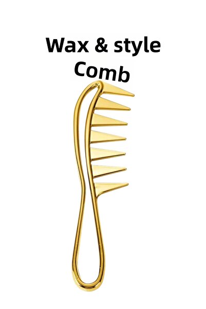 mirenza cosmetic Επαγγελματική χτένα με κερί για styling μαλλιών σε χρυσό χρώμα | Αντιστατικός άνθρακας |