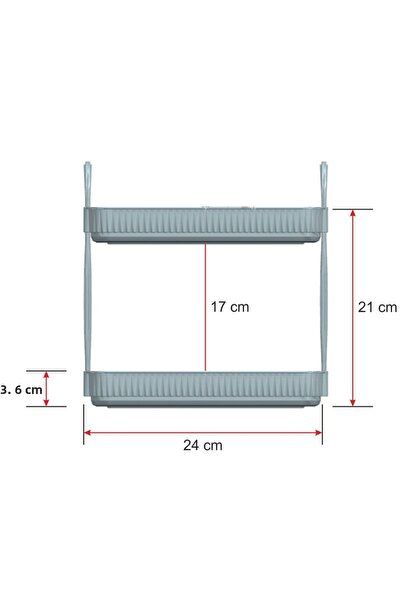 UNIQUE ME Bathroom Organizer Organizer Bathroom Shelf Smoke Gray Set