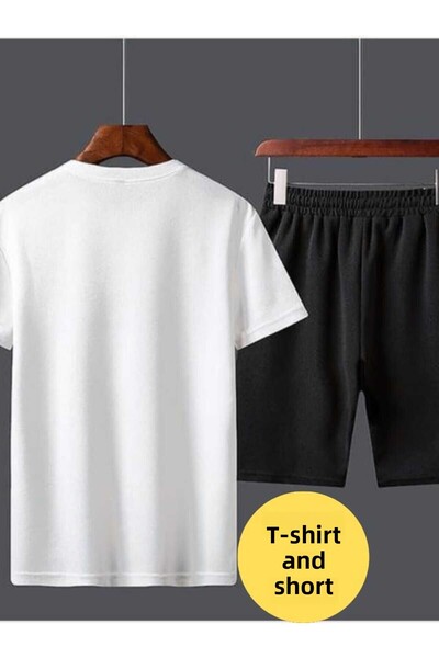 THE WHITE Set de 2 pantaloni scurți pentru bărbați, fără imprimeu