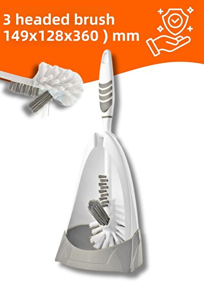 GİVY Titiz Softon Toilet Bowl Toilet Brush Set |   Gray |   Ergonomic Handle ...