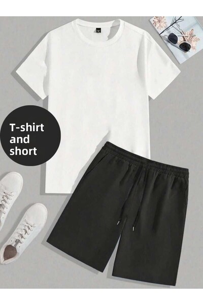 THE WHITE Set de pantaloni scurți din 2 piese pentru bărbați