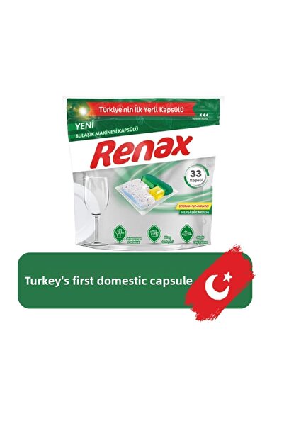 Renax Set of 33 Dishwasher Capsules