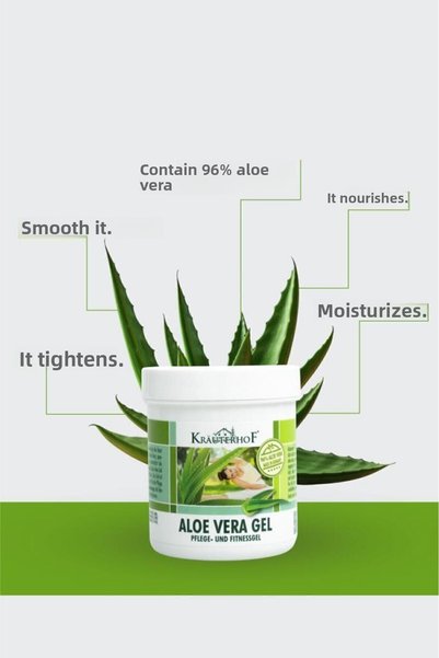 Krauterhof Aloe Vera Moisturizing Body Gel 100 ml x2 Pieces