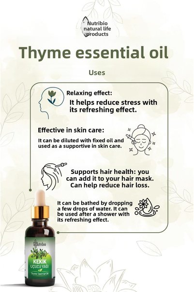 nutribio Thyme Essential Oil 100% Pure 10 ml
