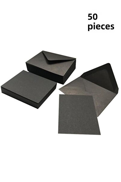 Pera İstanbul 50 قطعة من المظاريف الصغيرة باللون الأسود 7x9