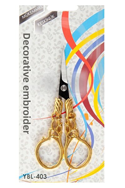 ForWhat Golden Wing Decor Embroidery Scissors for Office Home Office Hobby Sewing Workshop