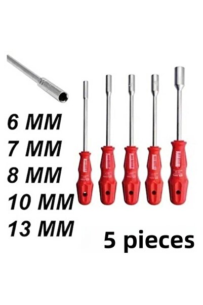 BSSM Set de chei tubulare 5 buc pentru birou, acasă, atelier, hobby, geantă p...