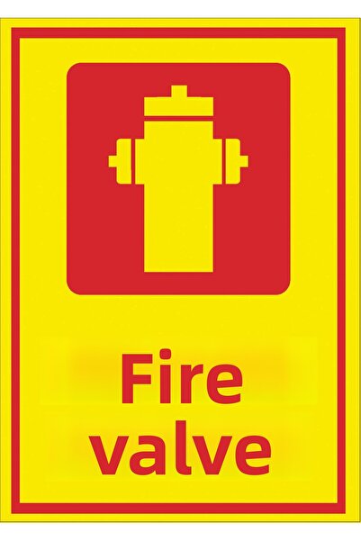 TELLGRAF ملصق مكتوب بصمام الحريق (10x15 سم 10 قطع)