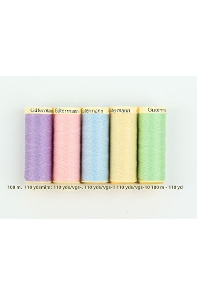 Gütermann Σετ ραπτικής κλωστής Gutermann 100% Polyester 100m Παστέλ χρώματα