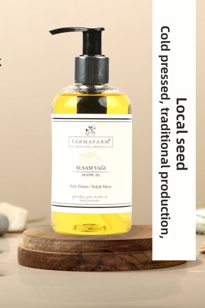 FARMAFARM DOĞALSAĞLIK Cold Pressed Sesame Oil - 250ml - White Sesame and Ancestor Seed