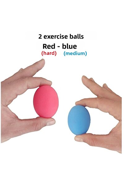 FLYDEN 2 كرة تقوية إصبع المعصم من السيليكون، كرة تمارين الضغط على اليد بعد ال...