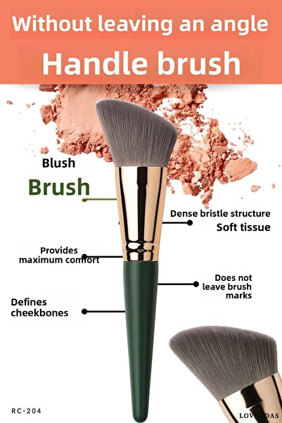 Lovendas Rc-204 Premium Angled Non-Marking Blush Brush