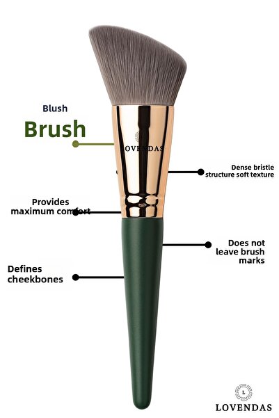 Lovendas Rc-204 Premium Angled Non-Marking Blush Brush