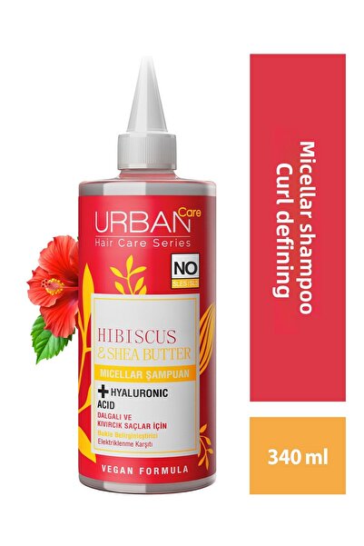 Urban Care Hibiscus&Shea Butter Curly Hair Curl Enhancing Sulfate-Free Micell...