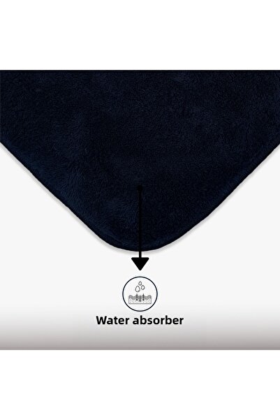 Bestekar Luvora Black Plain Non-Slip Sole Machine Washable Soft 3-Piece Bathroom Set