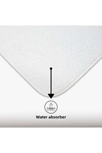 Bestekar Σετ μπάνιου Luvora Cream Flat, αντιολισθητική βάση, που πλένεται στο πλυντήριο, μαλακό σετ μπάνιου 3 τεμαχίων