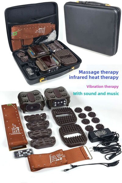 Binbirreyon Vibrating Massager Belted Heat and Massage Therapy Device with Ba...