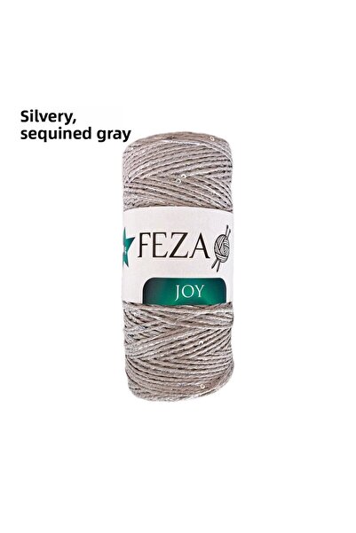 Feza JOY Șnur de hârtie cu paiete argintii 200gr