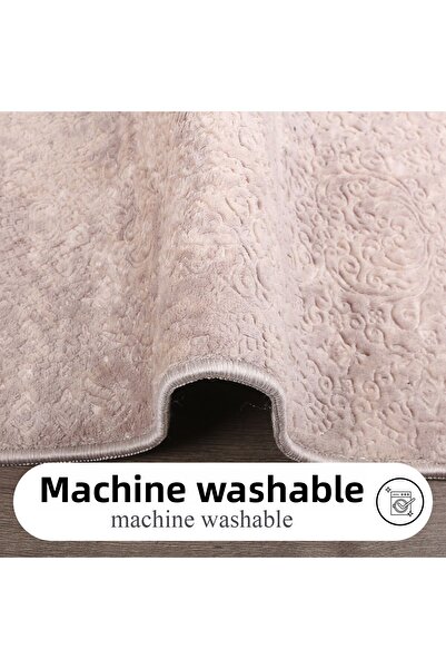 Bestekar Lunessa Brown Large Size Non-Slip Base Modern Machine Washable Soft Double Bathroom Mat Set