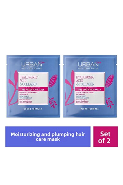 Urban Care قناع العناية بالشعر قبل الاستحمام بالهيالورونيك والكولاجين 2x50 مل...