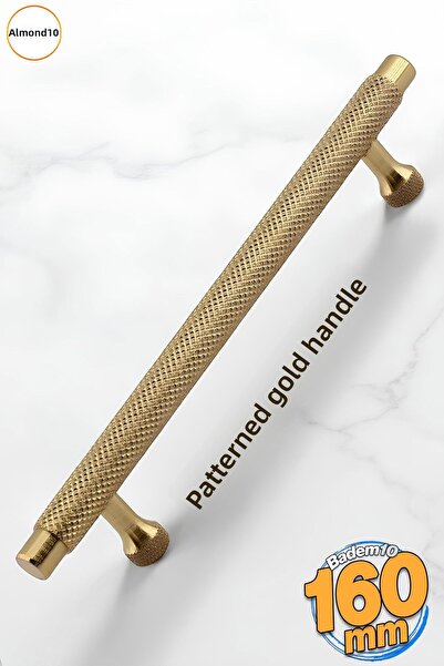 Badem10 Mâner metalic Martin Gold 160 mm Sertar de mobilier Dulap de bucătărie Dulap Mânere moderne pentru uși Model