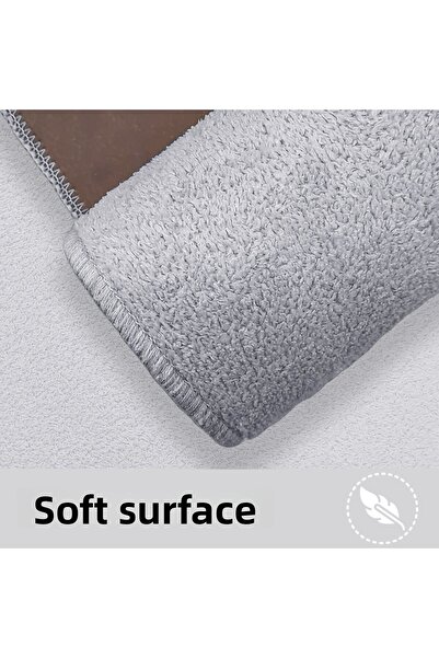 Bestekar Luvora Gray Flat Non-Slip Sole Machine Washable Soft 3-Piece Bathroom Set