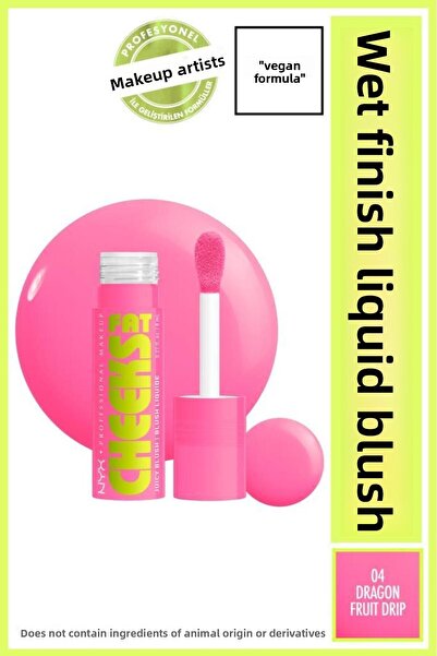 NYX Professional Makeup أحمر خدود سائل وعصير من Fat Cheeks، يدوم حتى 12 ساعة،...