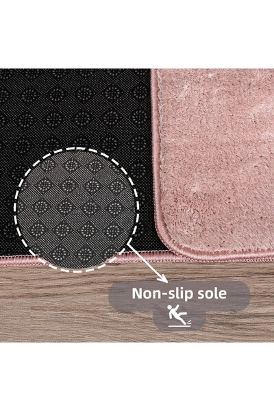 Bestekar LunaSoft Powder Μεγάλου μεγέθους Αντιολισθητικό Απορροφητικό Μαλακό Πλένεται στο Πλυντήριο Διπλό Μοντέρνο Σετ Χαλάκι Μπάνιου