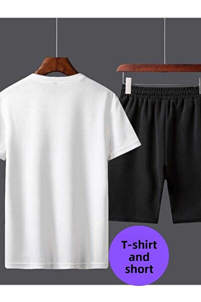 FUNSTYLE طقم شورت أساسي مكون من قطعتين للرجال