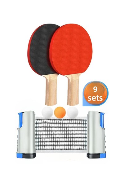Hubstein Table Tennis Net Racquet Ball Set 6 Ping Pong Net with Automatic Tensioning Mechanism Compatible with All Tables