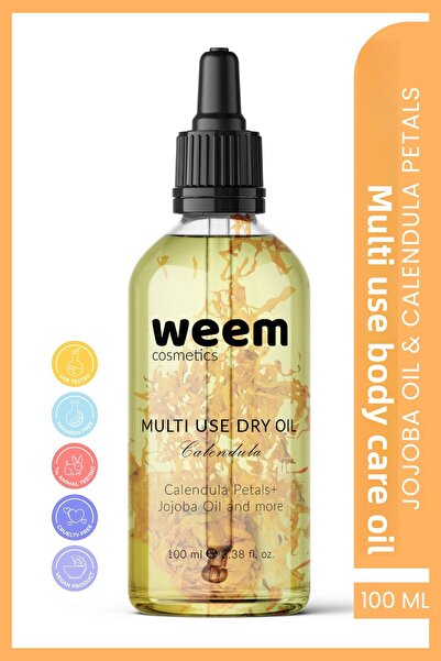 weem Calendula Care Oil – Moisturizing & Radiant for Hair, Face and Body – 10...