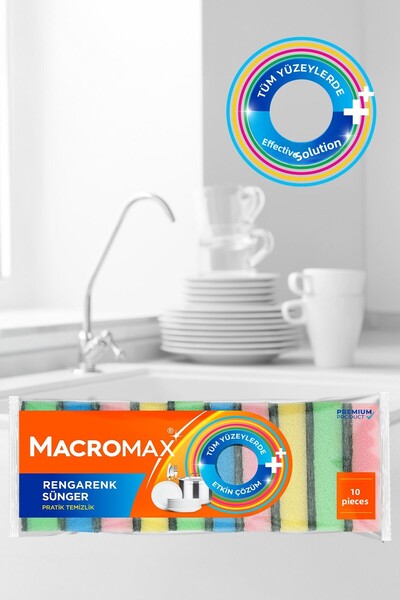 MACRO MAX Colorful Sponge - 10X2 20 Pieces