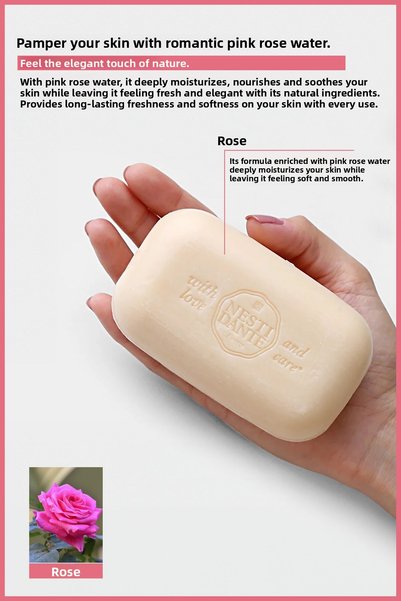 Nesti Dante Le Rose Principessa Solid Soap 150 Gr |   Pink Rose Essence |   Moisturizer |   Bath Soap