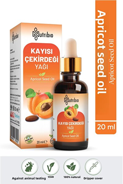 nutribio زيت نواة المشمش نقي 100% 20 مل