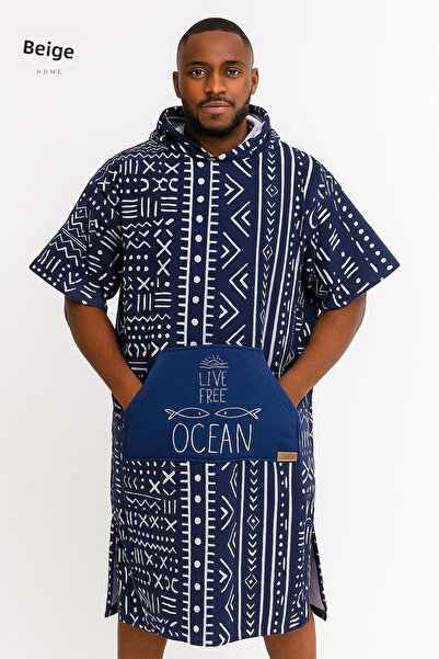 ECEMRE Καλοκαιρινό πόντσο για σέρφινγκ - Πετσέτα παραλίας με κουκούλα και μπουρνούζι (ΔΩΡΕΑΝ) Καλοκαίρι