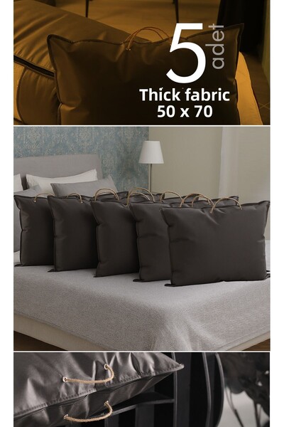 Vedsey Home Organizer Set of 5 Anthracite Gray 70X50 cm Pillow and Clothing O...